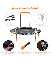 Costway 36''Convertible Swing & Trampoline Set Toddler Kids Fitness Rebounder