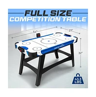 SereneLife 54" Air Hockey Table with Digital Led Scoreboard and 12V Fan Motor