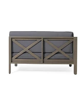 Brava X-Back Corner Bench-l With Coffee Table