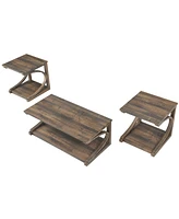 Unique coffee table, solid wood inch modern coffee table modern center table with storage, solid wood special shape coffee table, living room