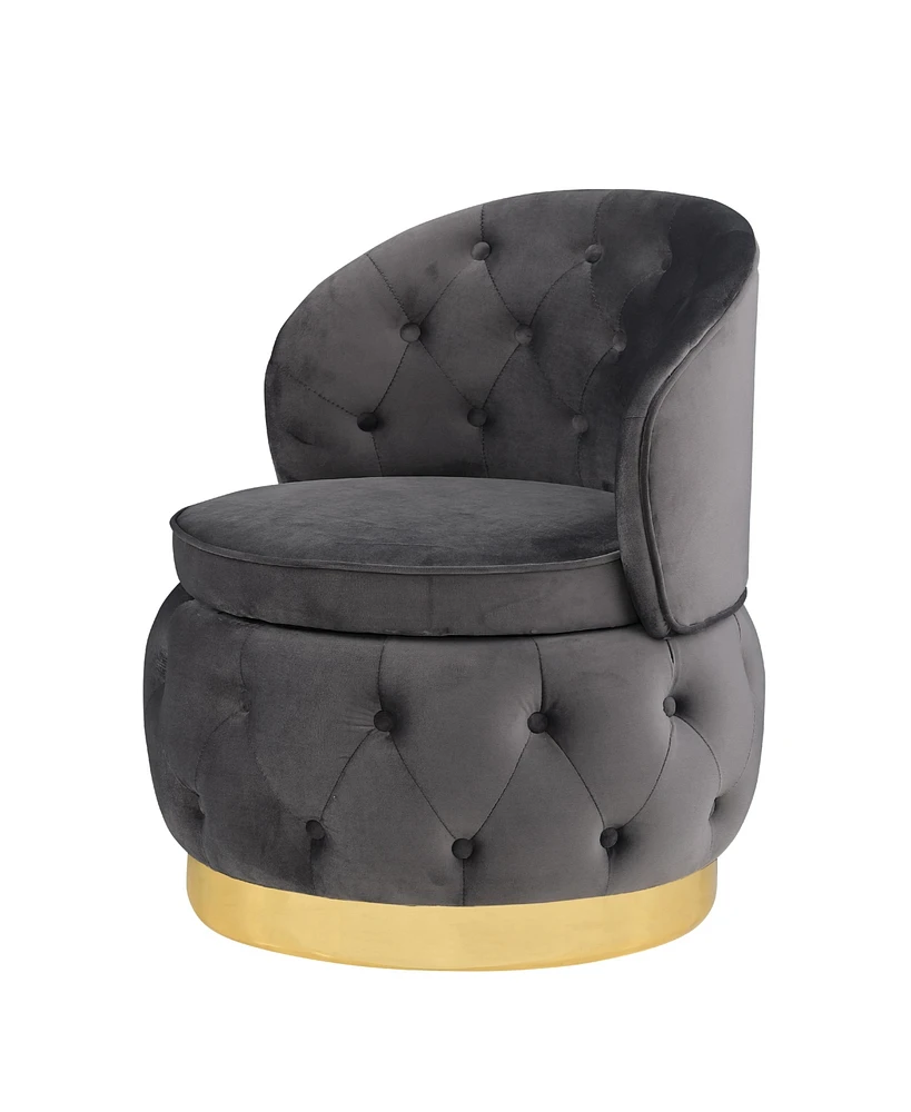 Simplie Fun 360 Degree Swivel Cuddle Barrel Accent Storage Chairs