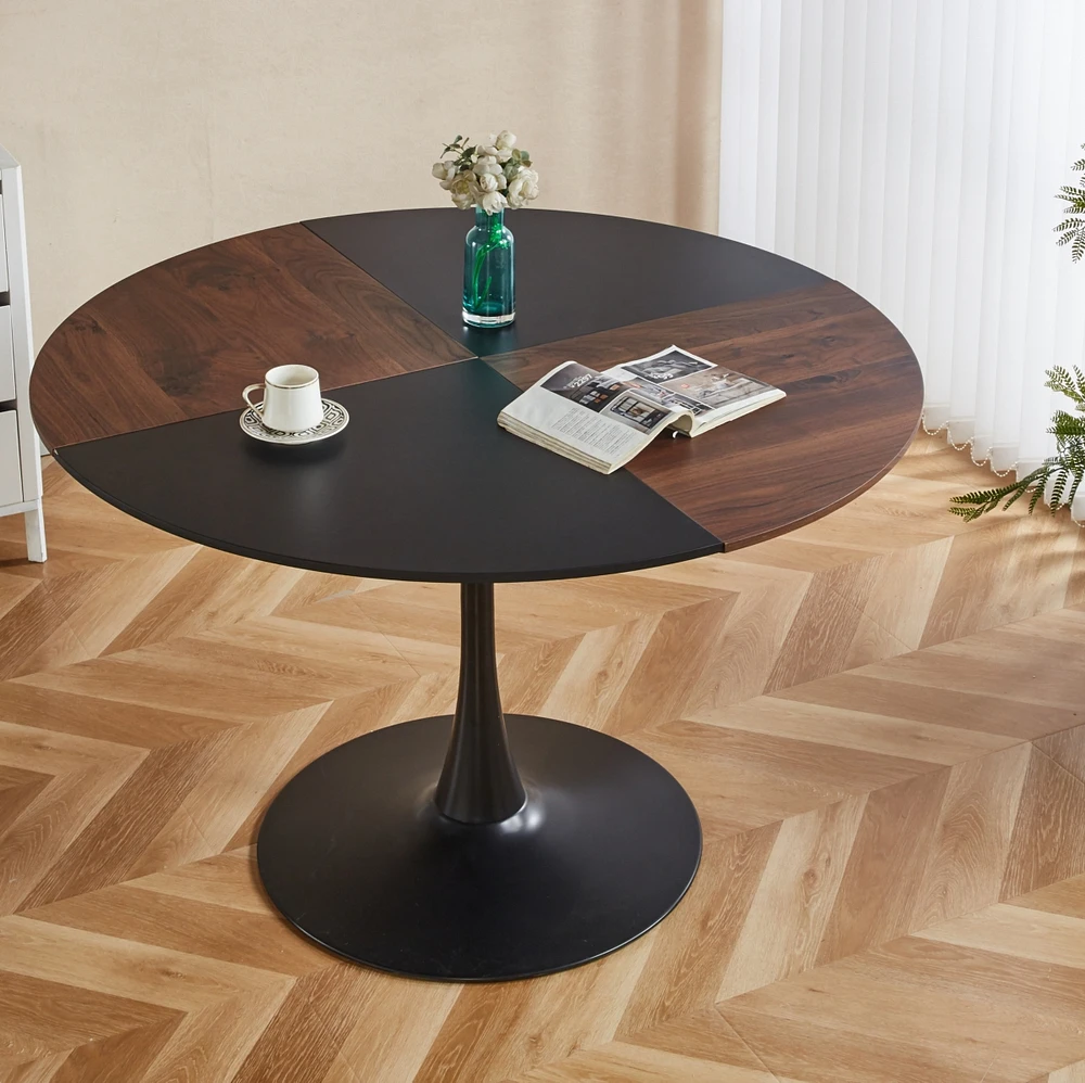 47.2INCH Tulip Round Dining Table, Office Table, Coffee Table,120X120X74CM