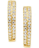 Diamond Double Row Hoop Earrings (1 ct. t.w.) in 14k Gold