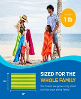 Ben Kaufman 100% Cotton Velour Towels - Oversized Luxury Beach Towels - Absorbent & Fast Drying Beach Essential