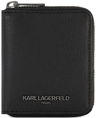 Karl Lagerfeld Men's Zip Logo Wallet