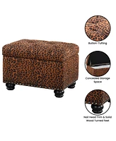 Convenience Concepts 24" Printed Fabric 5th Avenue Storage Ottoman