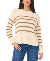 Vince Camuto Women's Striped Dropped-Shoulder Crewneck Sweater