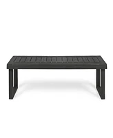 Simplie Fun Nestor Acacia Wood Outdoor Bench: Durable, Weather-Resistant, 60"W X 15"D X 18"H