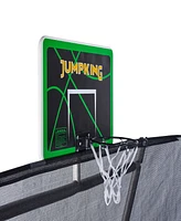 JumpKing 10' x 15' Rectangle Trampoline with 2 Powder Coated Basketball Hoops