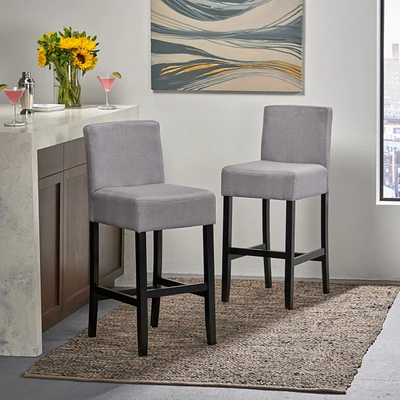 Streamdale Furniture 30-Inch Fabric Barstool With Solid Wood Frame (Set Of 2)