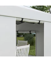 9.7' x 9.7' Pop Up Canopy with Sidewalls, Portable Canopy Tent with 2 Mesh Windows, Reflective Strips, Carry Bag for Events, Outdoor Party, Vendor Can