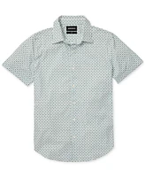 Bonobos Men's Slim Fit Short Sleeve Geo Print Button-Front Tech Shirt