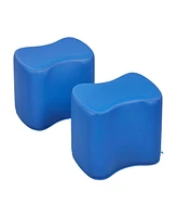 ECR4Kids SoftZone Toddler Modular Stool Set, Blue, 2-Pack