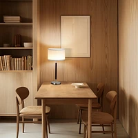 Carter Wood Led Table Lamp Bundle (26"), Bulbs Included