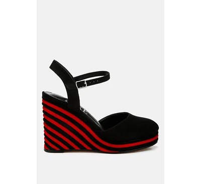 London Rag Manifest Dual Tone Wedge Sandals