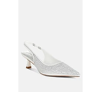 London Rag Julep Flyknit Rhinestone Slingback Sandals