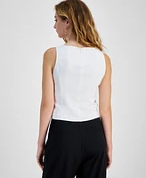 Bar Iii Women's Sleeveless Square-Neck Vest, Exclusively at Macy's