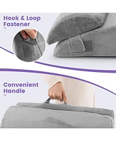 Sugift 3 Pieces Orthopedic Bed Wedge Pillow Set Adjustable Support for Back Neck