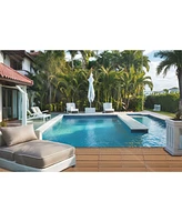 Wood Plastic Composite Deck Tiles Set of 20pcs, Composite Decking Resist Rust, Water, Weather, Indoor&Outdoor, Easy to Diy & Maintain, Ideal for Patio
