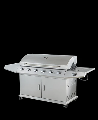 Streamdale Furniture Propane Grill 6 Burner Barbecue Grill Stainless Steel Gas Grill