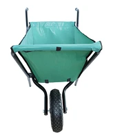 Simplie Fun Collapsible Wheelbarrow 176 lbs Folding Yard Garden Wheelbarrow Foldable Lightweight Gardening Heavy Duty Oxford Cloth Green Lawn Cart for