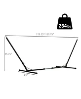 Universal Hammock Stand 10-13ft Adjustable Steel Stand Space-Saving and Portable Carrying for Indoor and Outdoor Use, Black