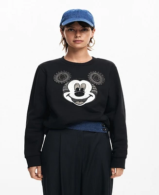 Desigual Women's Mickey Mouse face sweatshirt