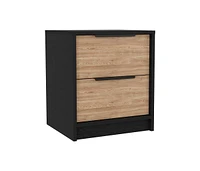 Depot E-shop Egeo Nightstand, Two Drawers, Superior Top