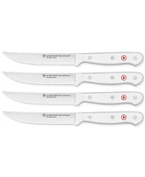 Wusthof Gourmet White 4-Pc. Steel Steak Knife Set