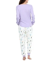 Honeydew Women's Travel Day Henley Fleece Pajama Set