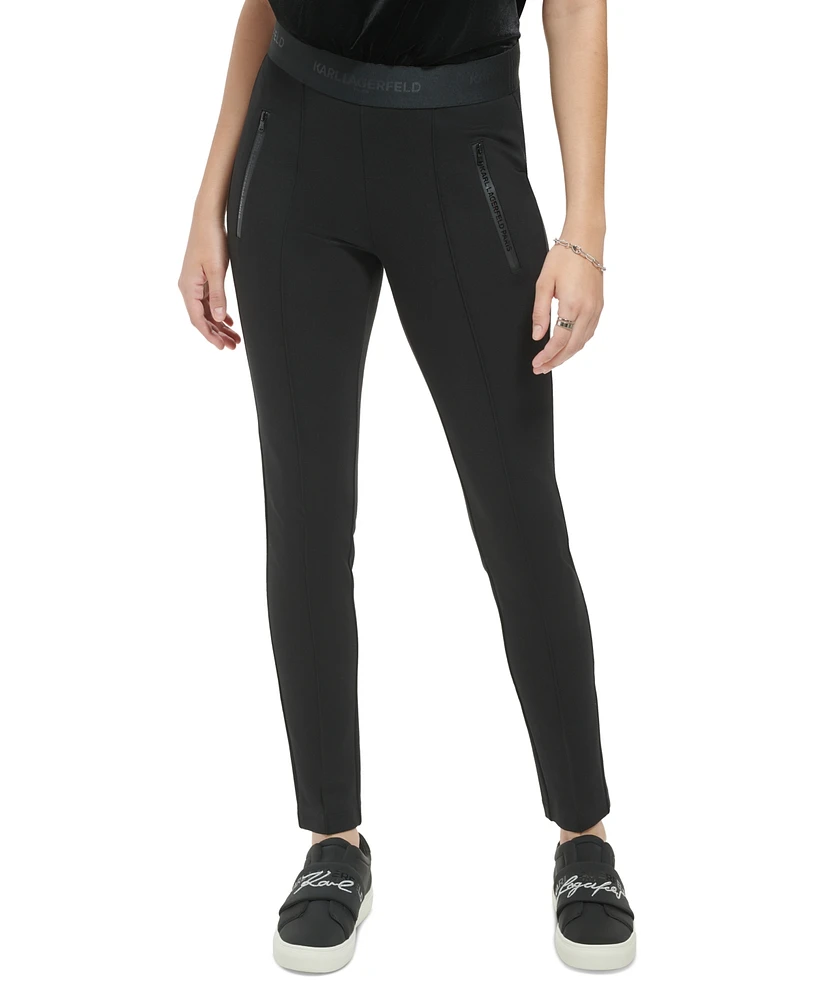 Karl Lagerfeld Paris Petite Skinny Compression Pants