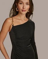 Donna Karan New York Women's Metallic One-Shoulder Dress