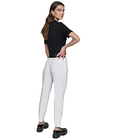Karl Lagerfeld Paris Petite Mid-Rise Ankle Pants