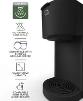 Willow Kitchen Compact Single Serve Coffee Maker - Compatible with K-Cup Pods Ground