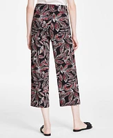 Jones New York Women's Printed Moss Crepe Wide-Leg Pull-On Pants