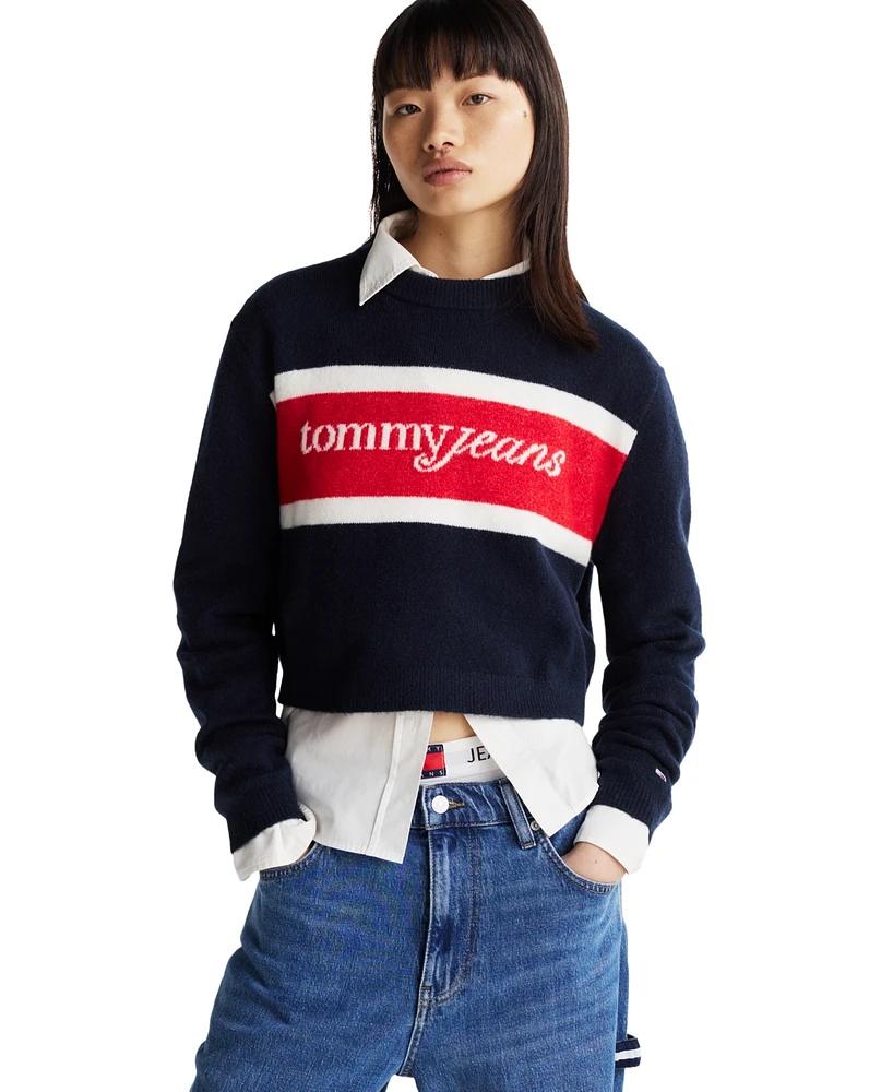 Tommy Jeans Women's Colorblocked Logo Crewneck Sweater