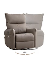 Slickblue 360-Degree Swivel Rocking Recliner Chair Perfect Nursery for Comfort and Style