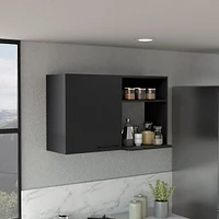 Depot E-shop Salento 2 Stackable Wall-Mounted Storage Cabinet with Side Shelf
