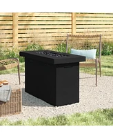 Mondawe 25" H x 42" W Fiber Reinforced Concrete Propane Outdoor Fire Pit Table