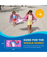 Ben Kaufman Printed Beach Towel Set - Oversized for Kids Quick-Dry & Soft Cotton with Design Luxury Swimming