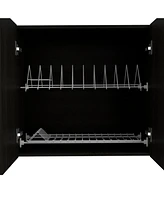 Depot E-shop Olimpo 150 Wall Double Door Cabinet,Two External Shelves, Two Interior Shelves