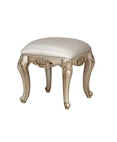 Streamdale Furniture Gorsedd Vanity Stool, Fabric & Antique White