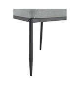 Linen Tufted Dining Room Chairs Set of 4, Accent Diner Chairs Upholstered Fabric Side Stylish Kitchen Chairs with Metal Legs and Padded Seat - Gray