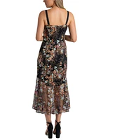 Sam Edelman Women's Floral Sequence Mermaid Midi Dress
