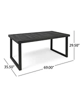 Simplie Fun Outdoor 69" Acacia Wood Dining Table