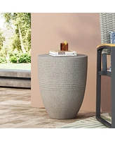 Modern Concrete End Table: Sophisticated, Lightweight, And Fully Assembled