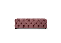 Streamdale Furniture Modern Glam Velvet Ottoman: Diamond-Stitched Comfort And Style