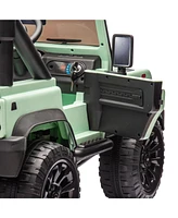 Streamdale Furniture Licensed 2015 Land Rover Defender 90,24V Kids Ride On Xxl Car W/Parents Control,2wd