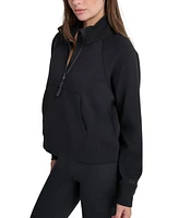 Dkny Women's Brooklyn Scuba Quarter-Zip Jacket