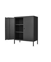 Streamdale Furniture Kitchen Buffet Server Table Accent Sideboard Cupboard Server Buffet Console Table with Doors Cabinet
